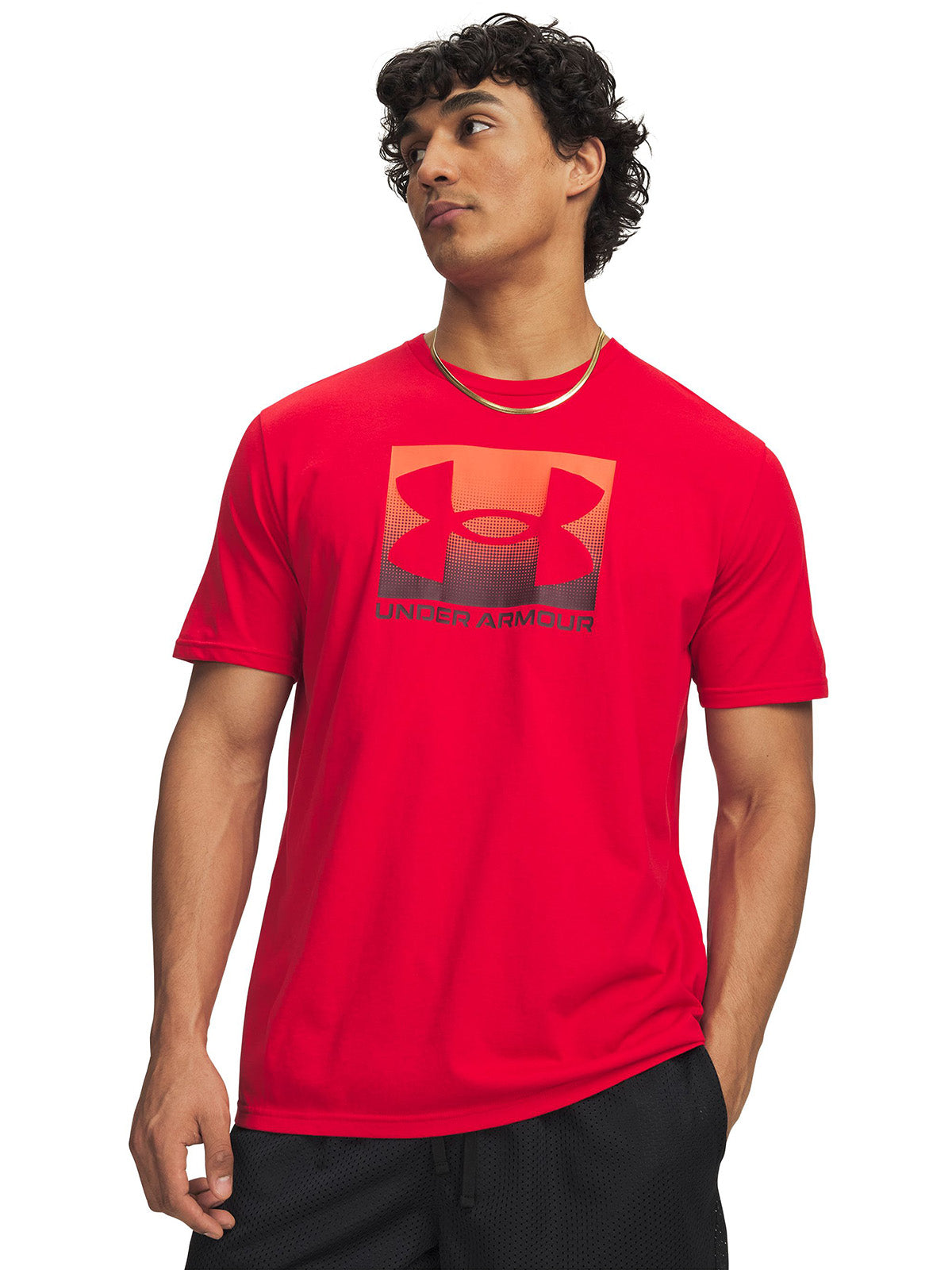Polera manga corta UA Boxed Sports Updated roja para hombre