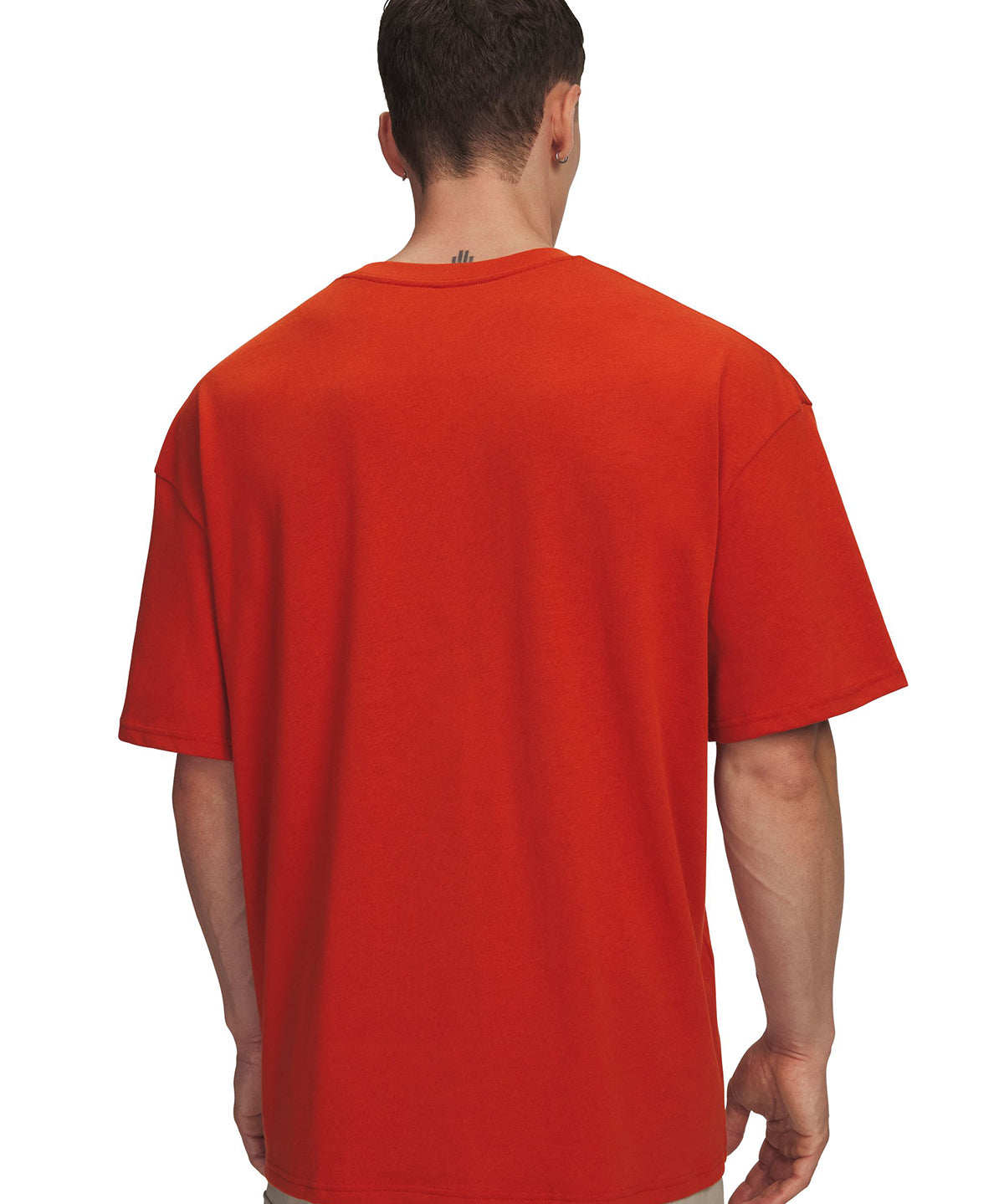 Polera manga corta Lifestyle para hombre Heavyweight Oversized SM Box naranjo Under Armour