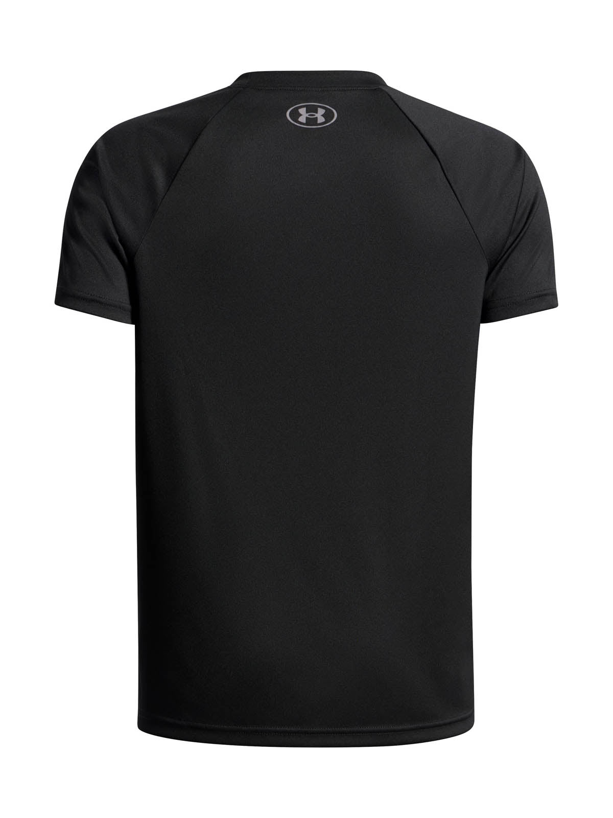 Polera manga corta de Entrenamiento para Niño Tech Hybrid print Negro Under Armour