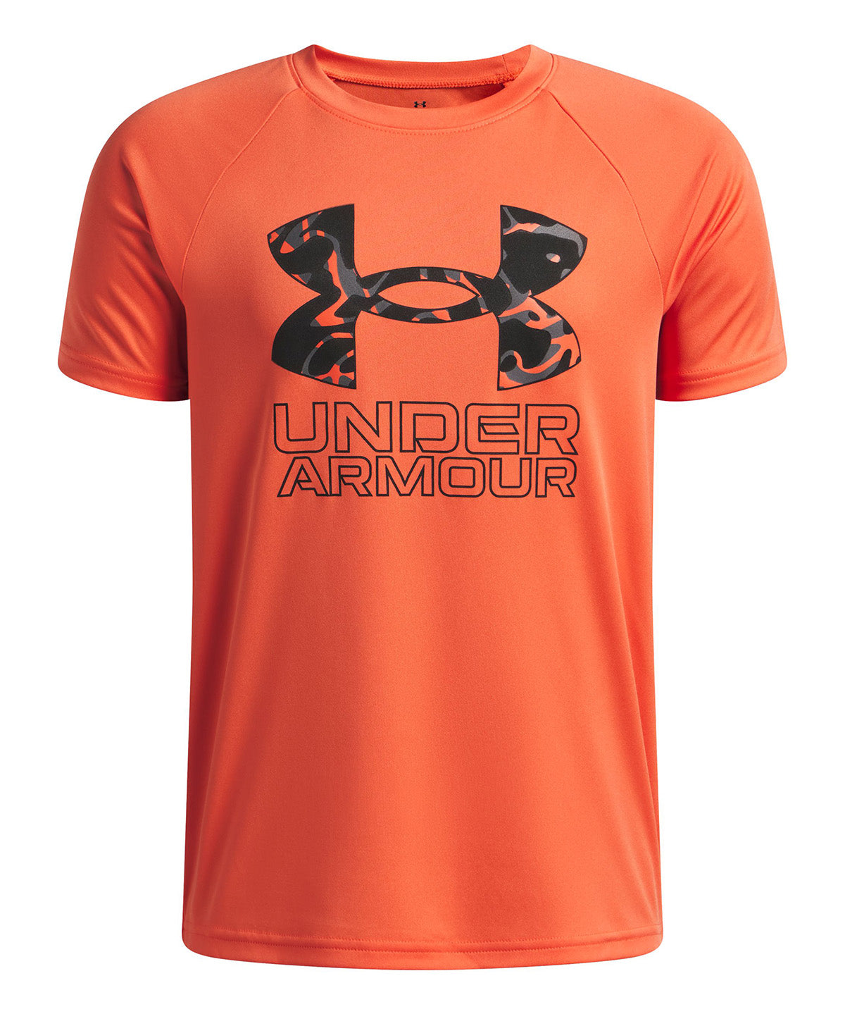 UA Tech Hybrid Print Polera Manga Corta rojo para niño