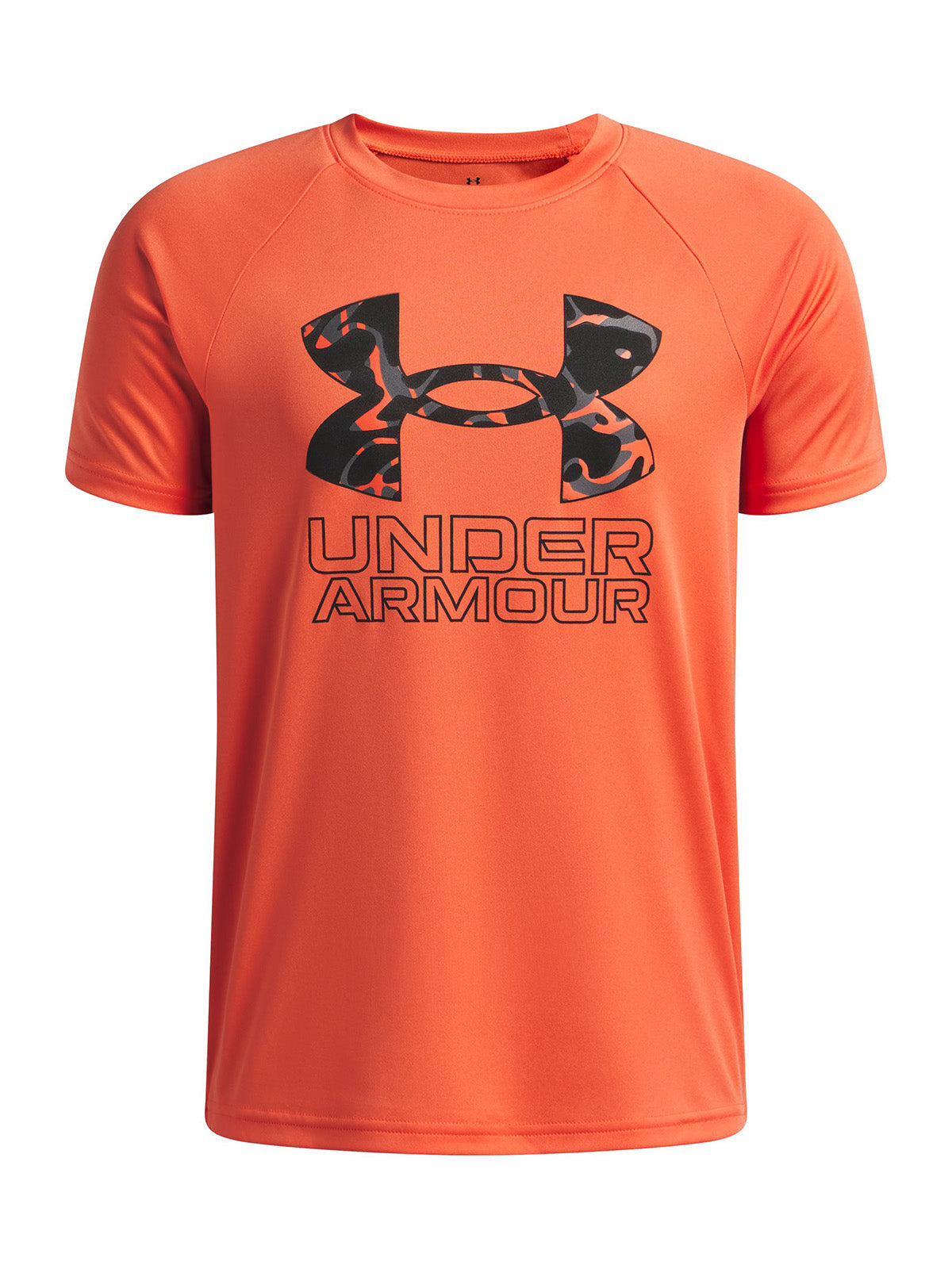 UA Tech Hybrid Print Polera Manga Corta rojo para niño