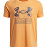 UA Tech Hybrid Print Polera Manga Corta naranjo para niño