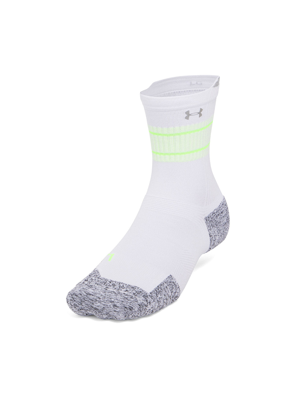Calcetín unisex Under Armour armourdry® run cushion 3-pack blanco