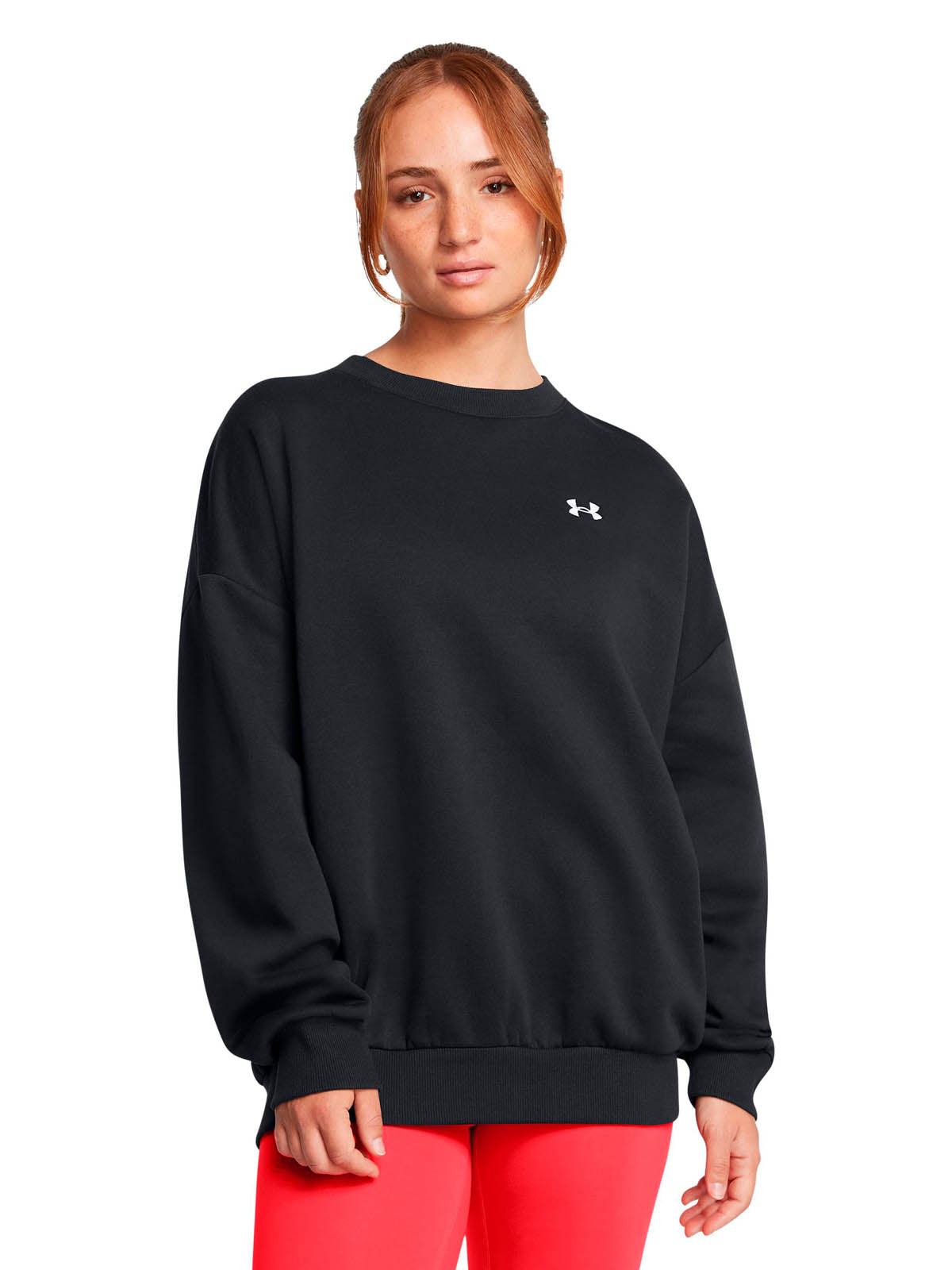 Polerón Lifestyle para mujer Rival Fleece Oversized negro Under Armour