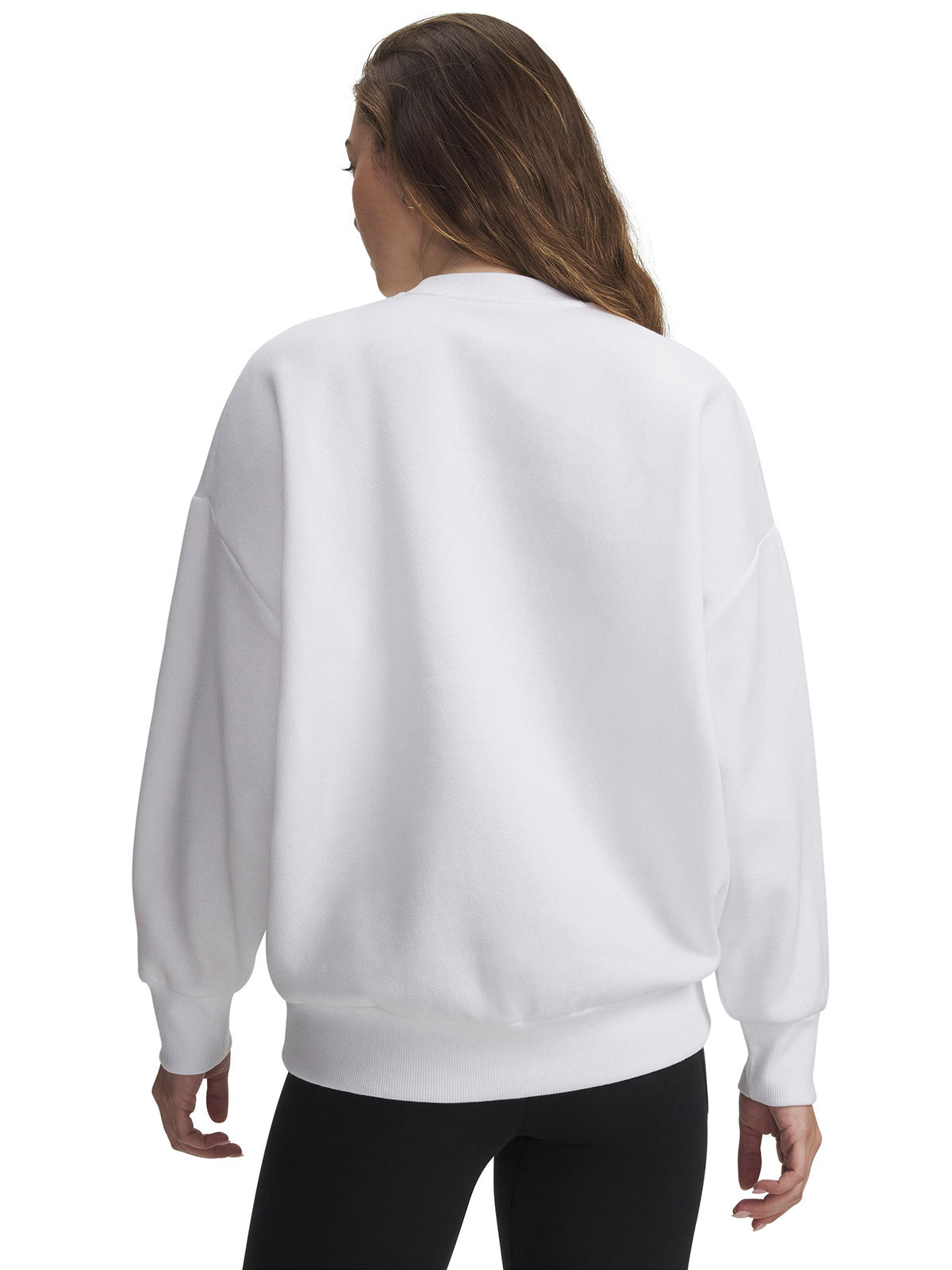 Polerón Lifestyle para mujer Rival Fleece Oversized blanco Under Armour