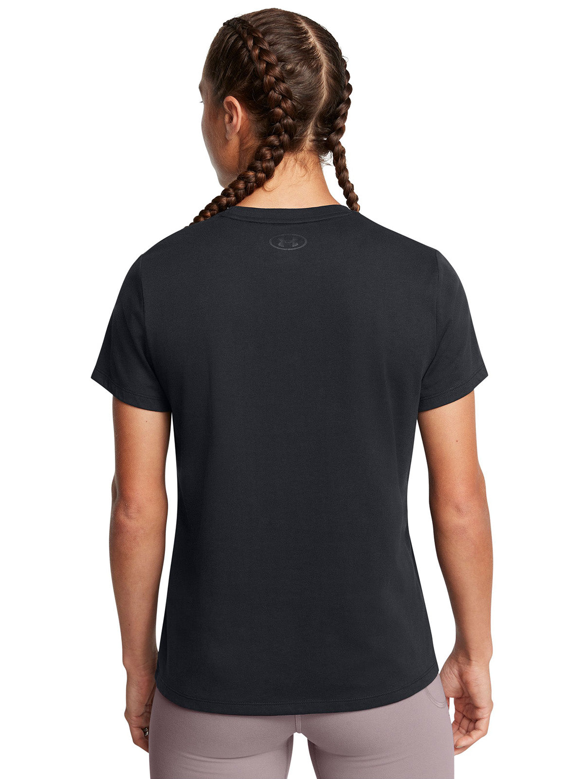 UA Simple Branded Polera Manga Corta negro para mujer
