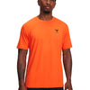 Polera manga corta de entrenamiento para hombre Porject Rock naranja Under Armour