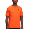 Polera manga corta de entrenamiento para hombre Porject Rock naranja Under Armour