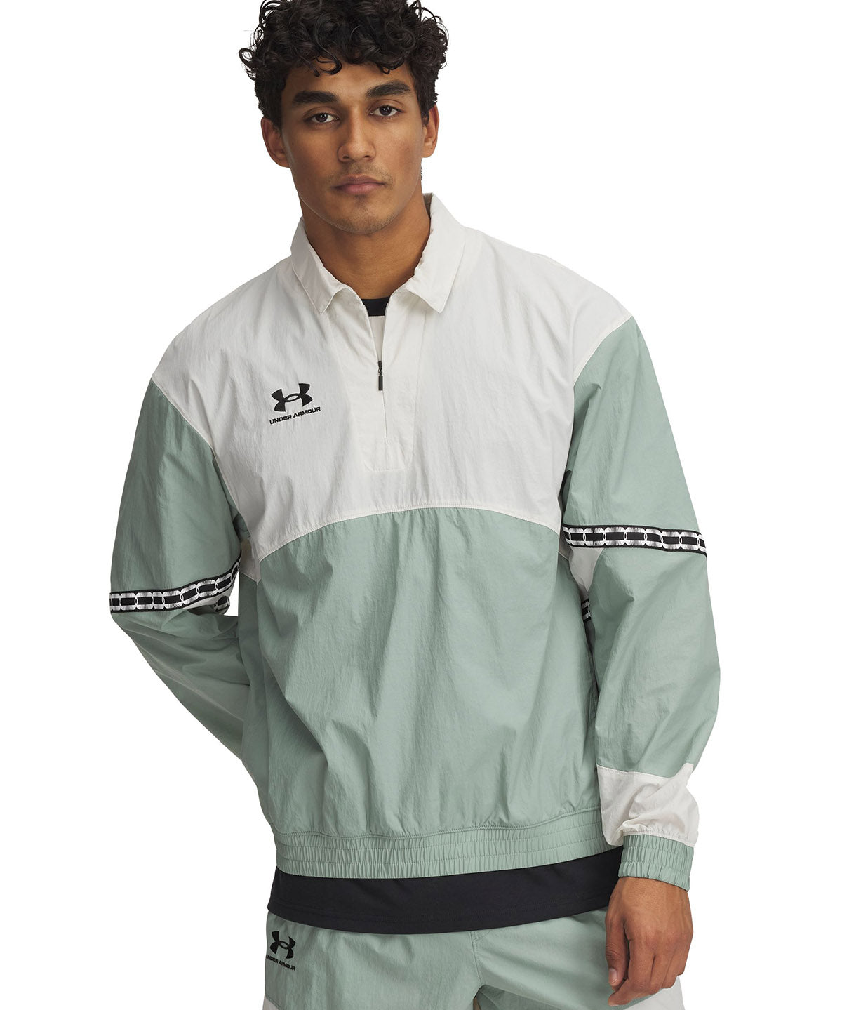 Polerón Under Armour terrace96 drill top verde para hombre