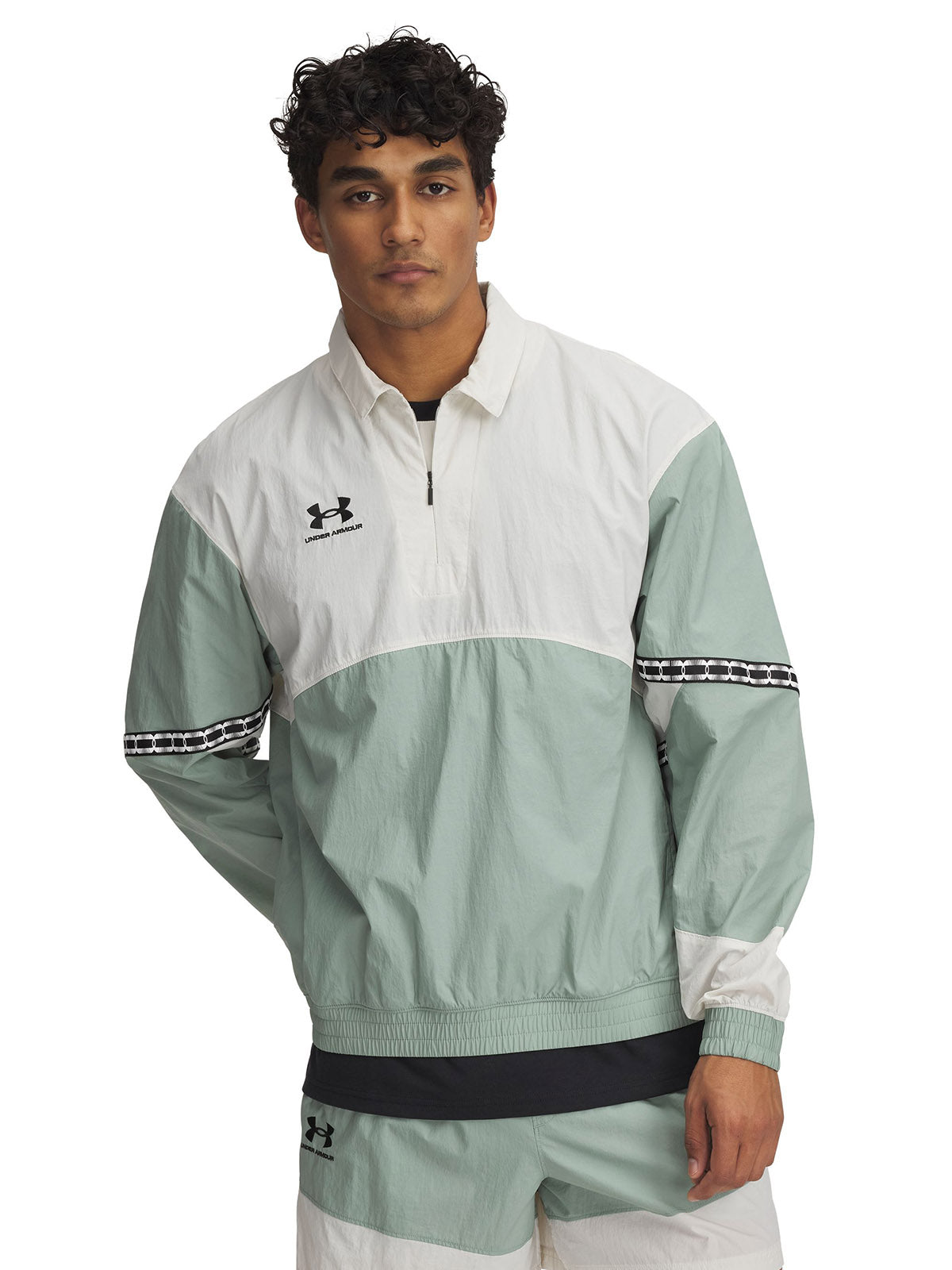 Polerón Under Armour terrace96 drill top verde para hombre