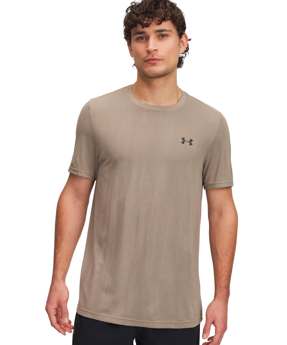 Polera manga corta de entrenamiento para hombre Vanish Seamless cafe Under Armour