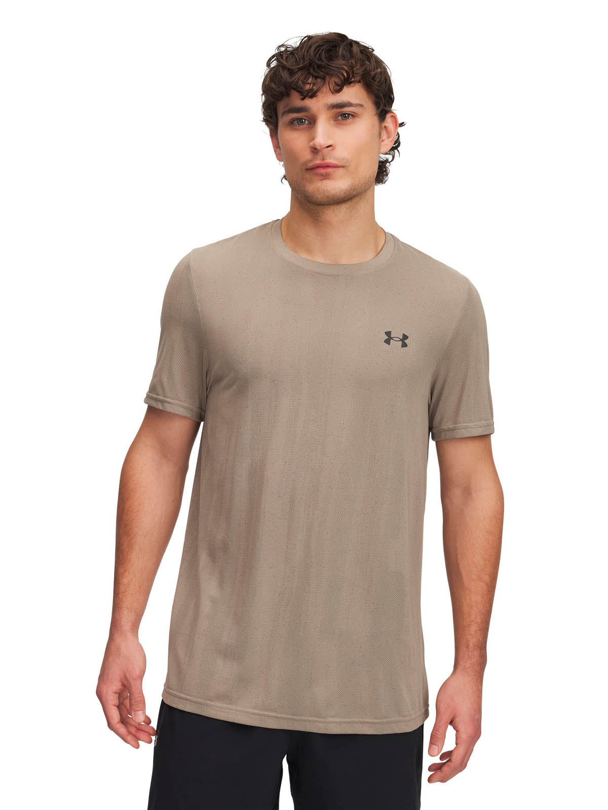 Polera manga corta de entrenamiento para hombre Vanish Seamless cafe Under Armour