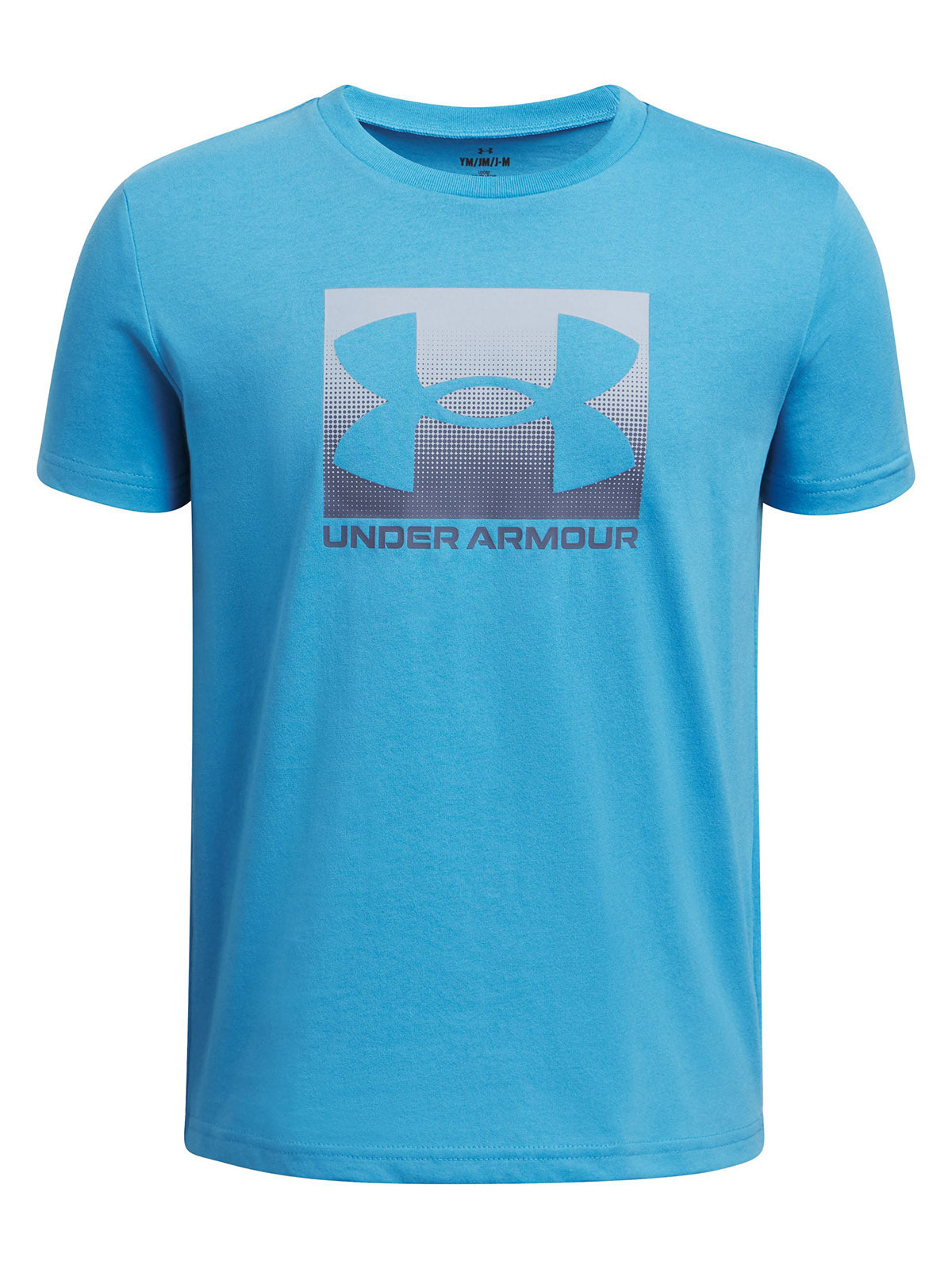Polera manga corta Under Armour boxed sports azul para niños