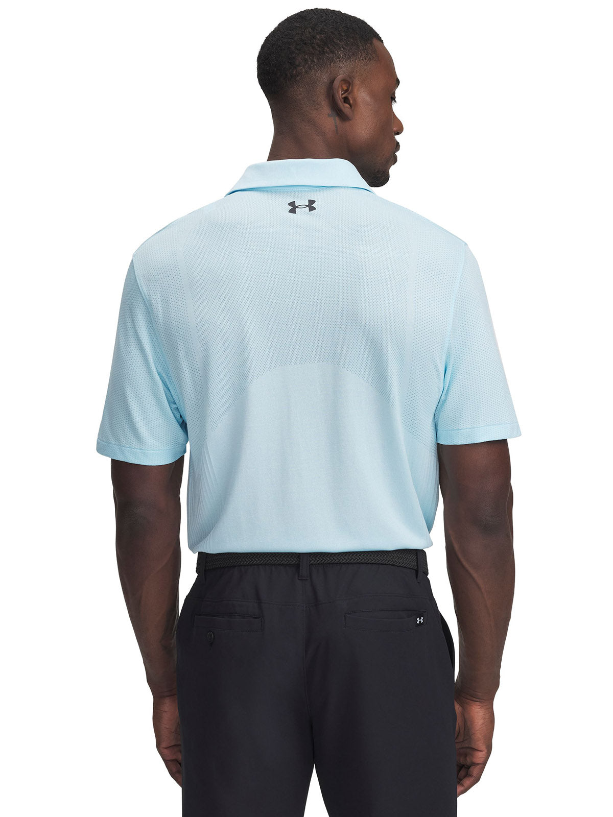 Polera manga corta UA Drive azul para hombre