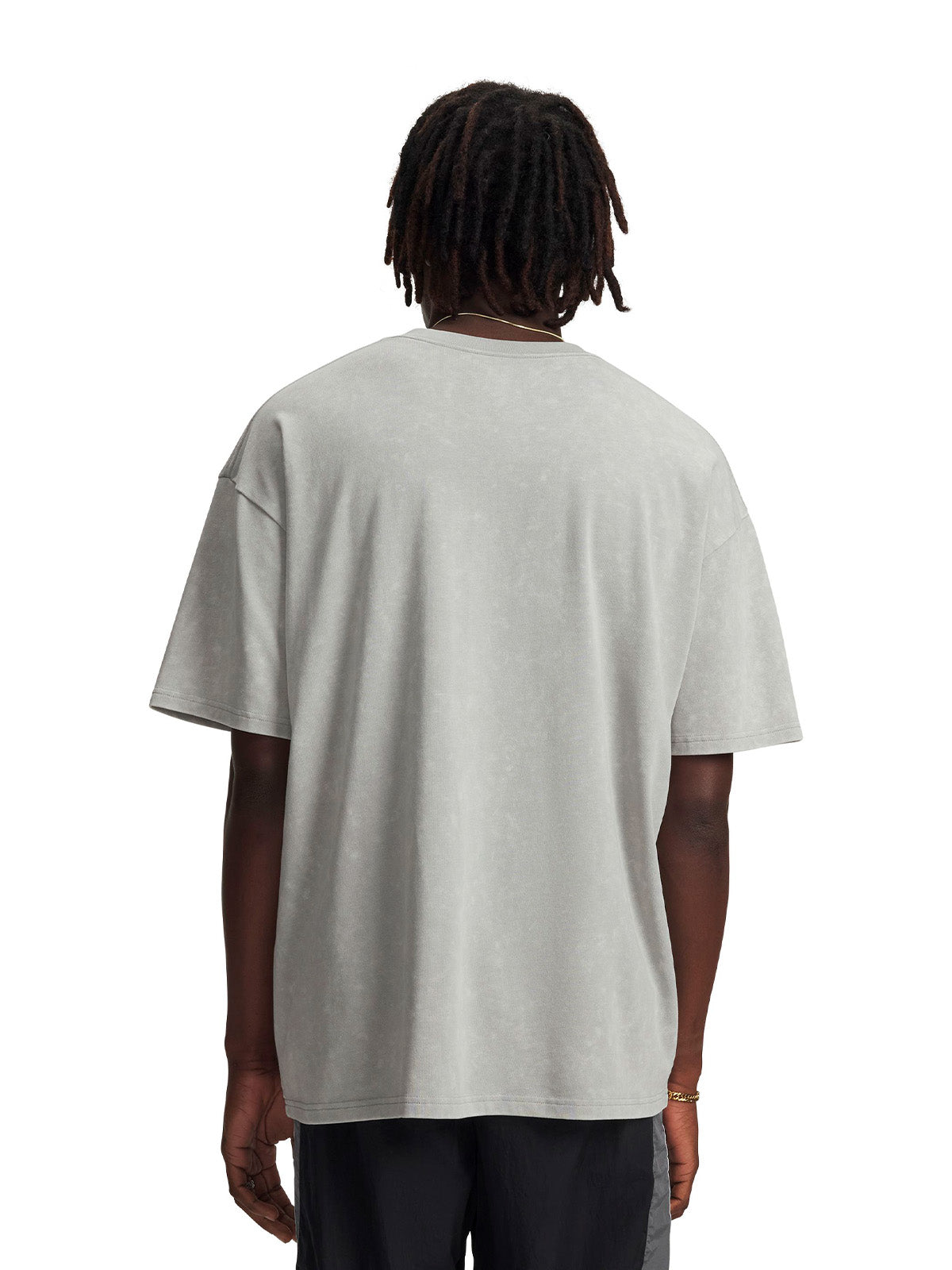 UA Heavyweight Oversized Logo Wash gris para hombre