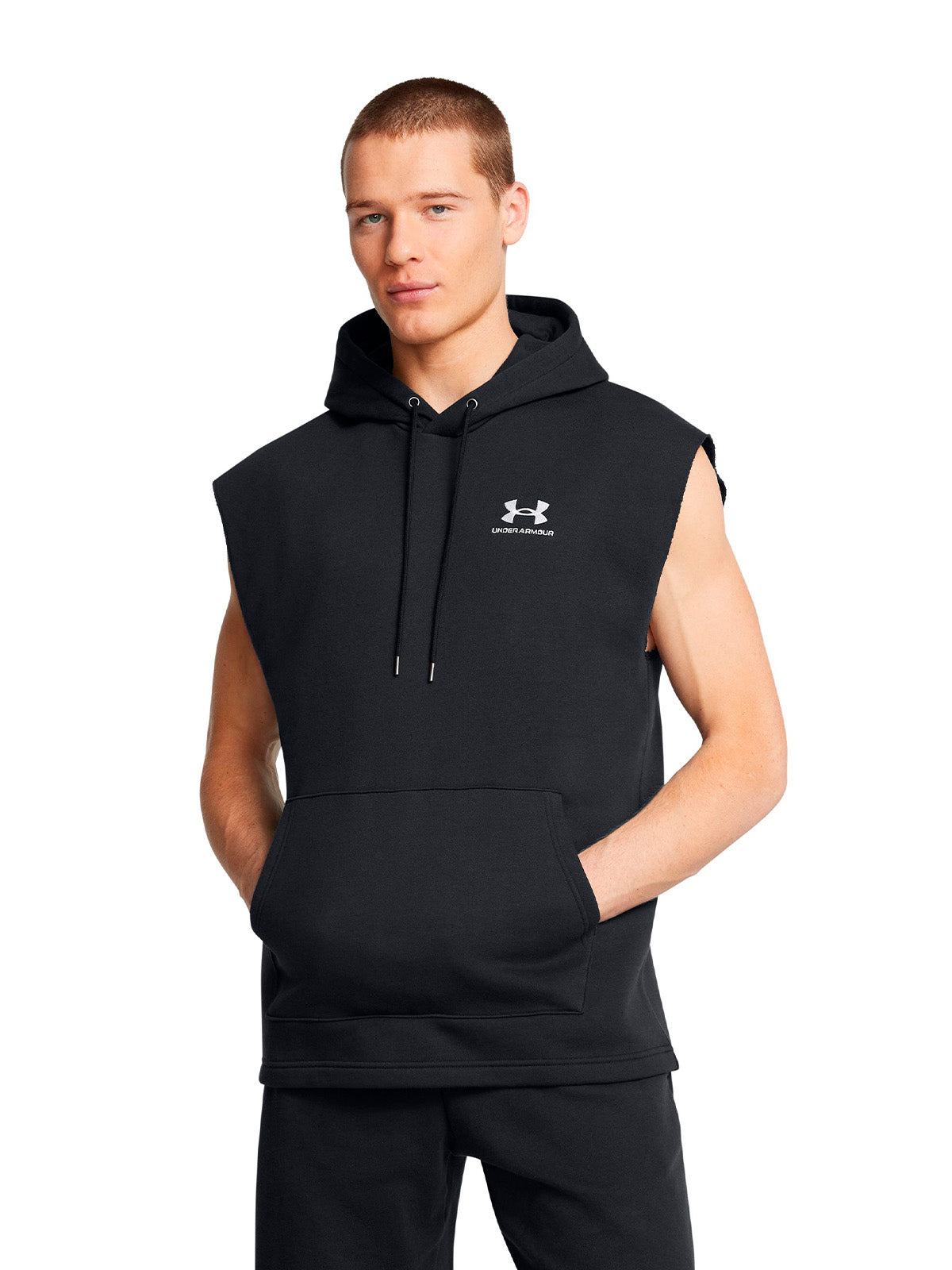 UA Icon sin mangas negro para hombre