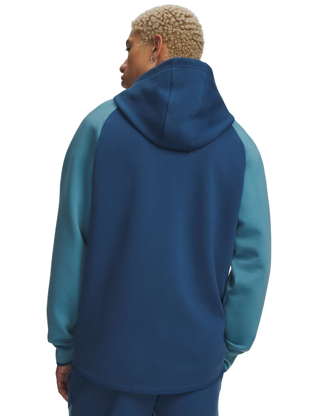 UA Unstoppable Fleece Full Zip Poleron azul para hombre