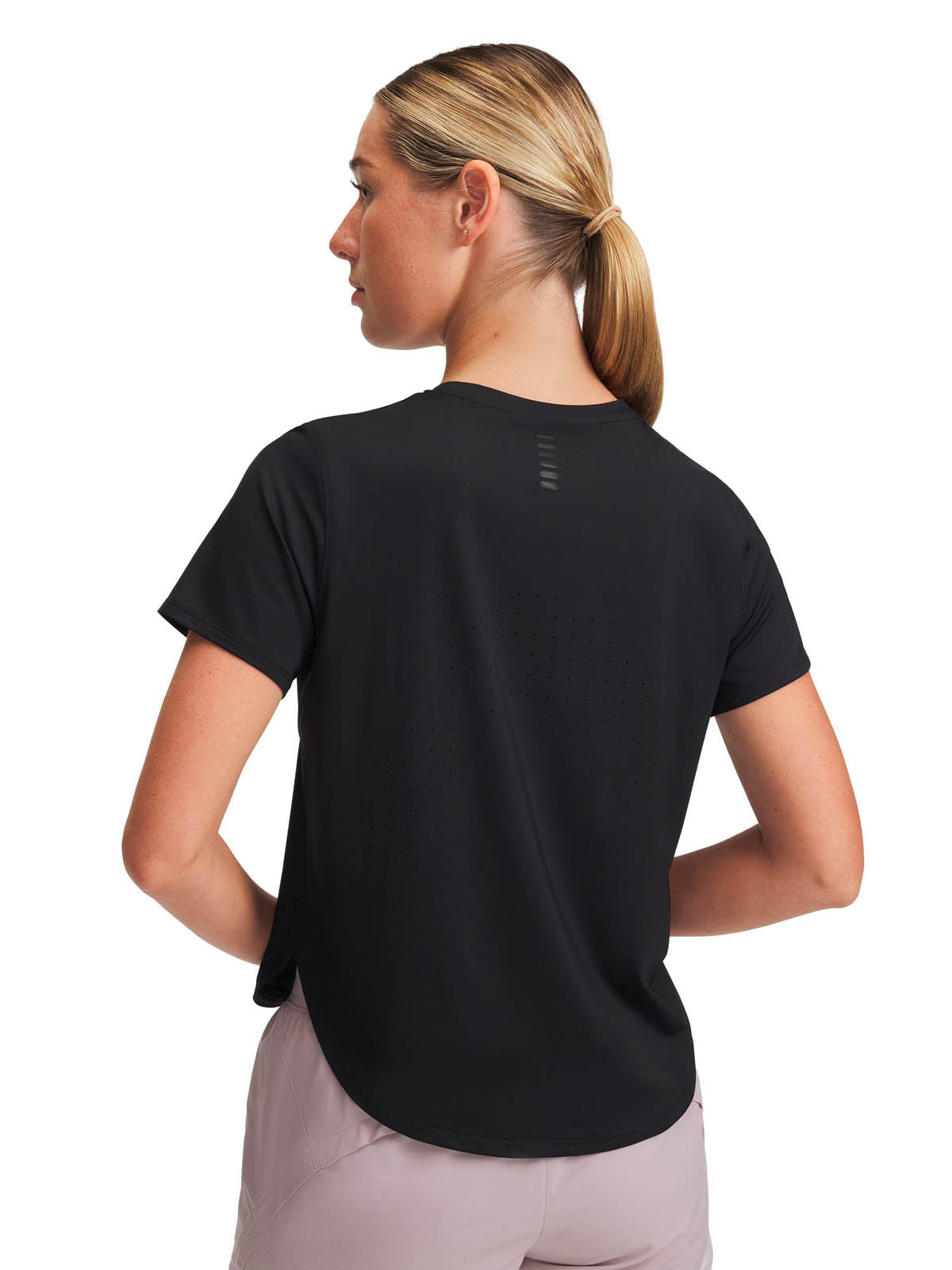 Polera manga corta Running para Mujer Launch Elite Negro Under Armour