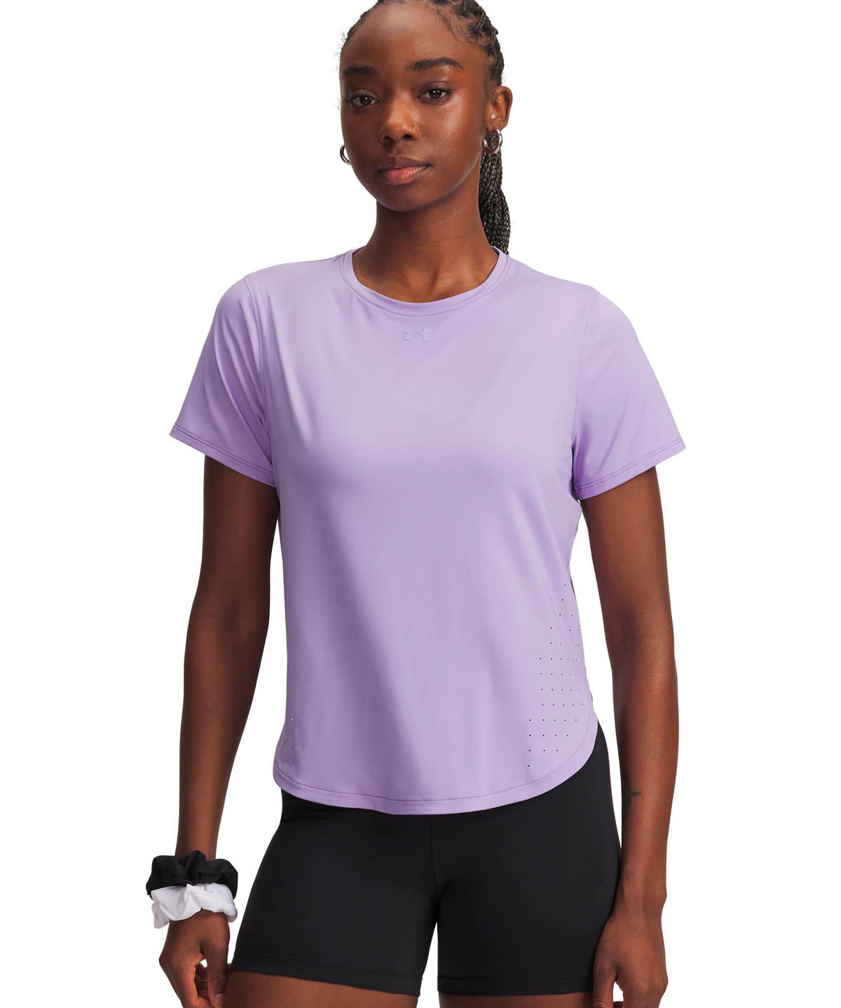 Polera manga corta Running para Mujer Launch Elite Morado Under Armour
