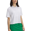 Polo manga corta Under Armour drive boxy crop blanco para mujer