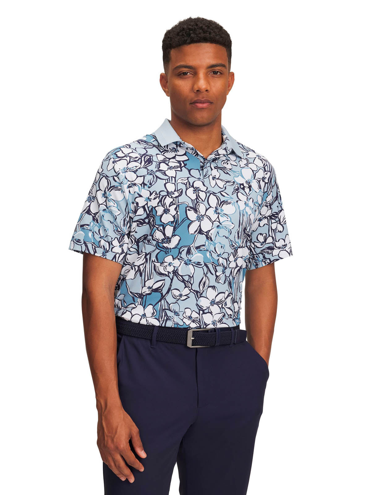 Polera manga corta Golf para Hombre Drive Chill Azul Under Armour