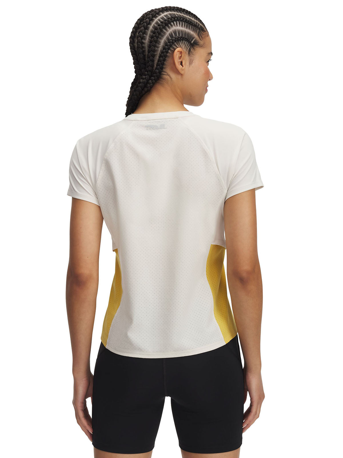 Polera manga corta UA Trail Run café para mujer