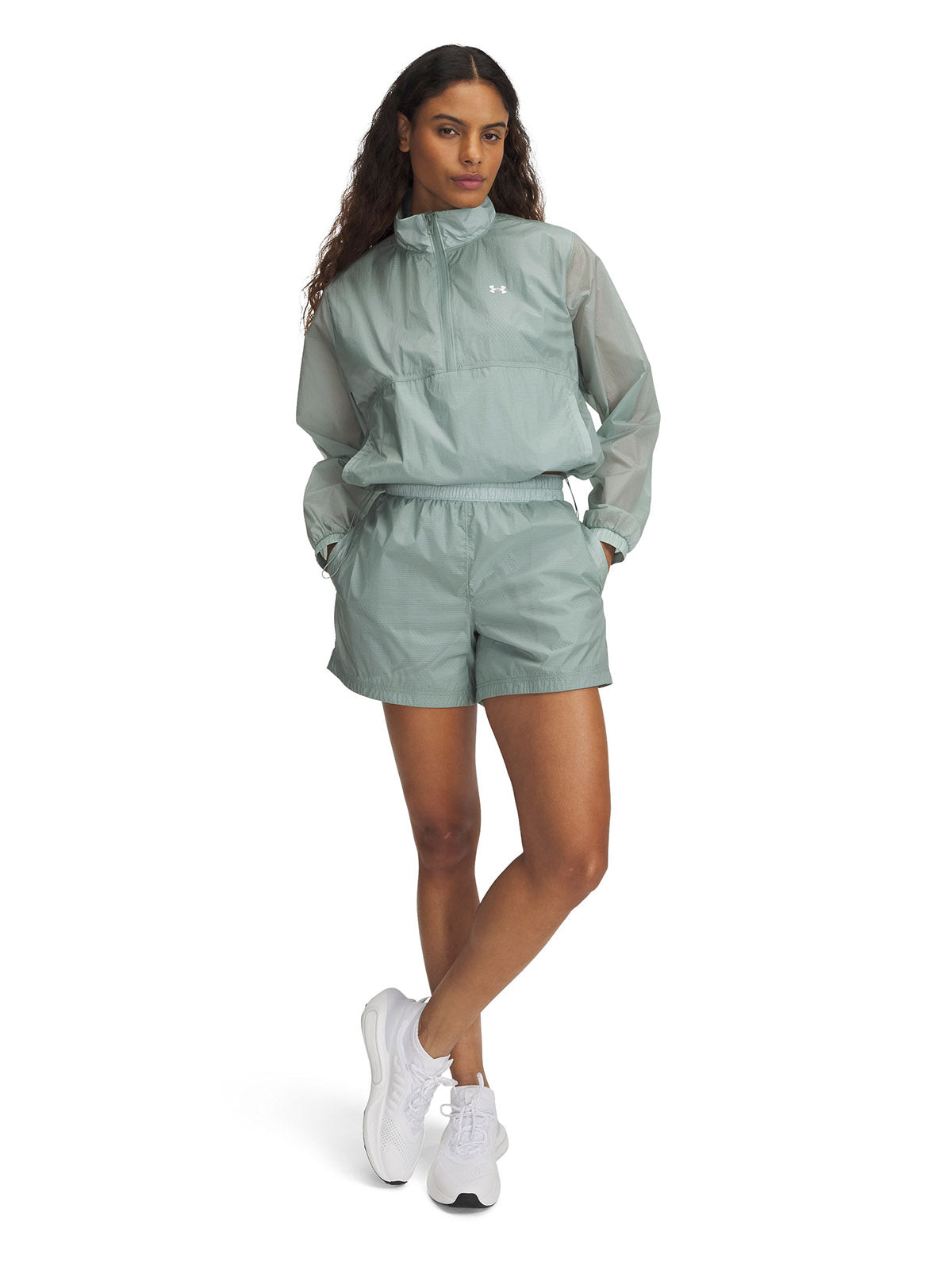 Shorts Under Armour Rival Woven verde para mujer