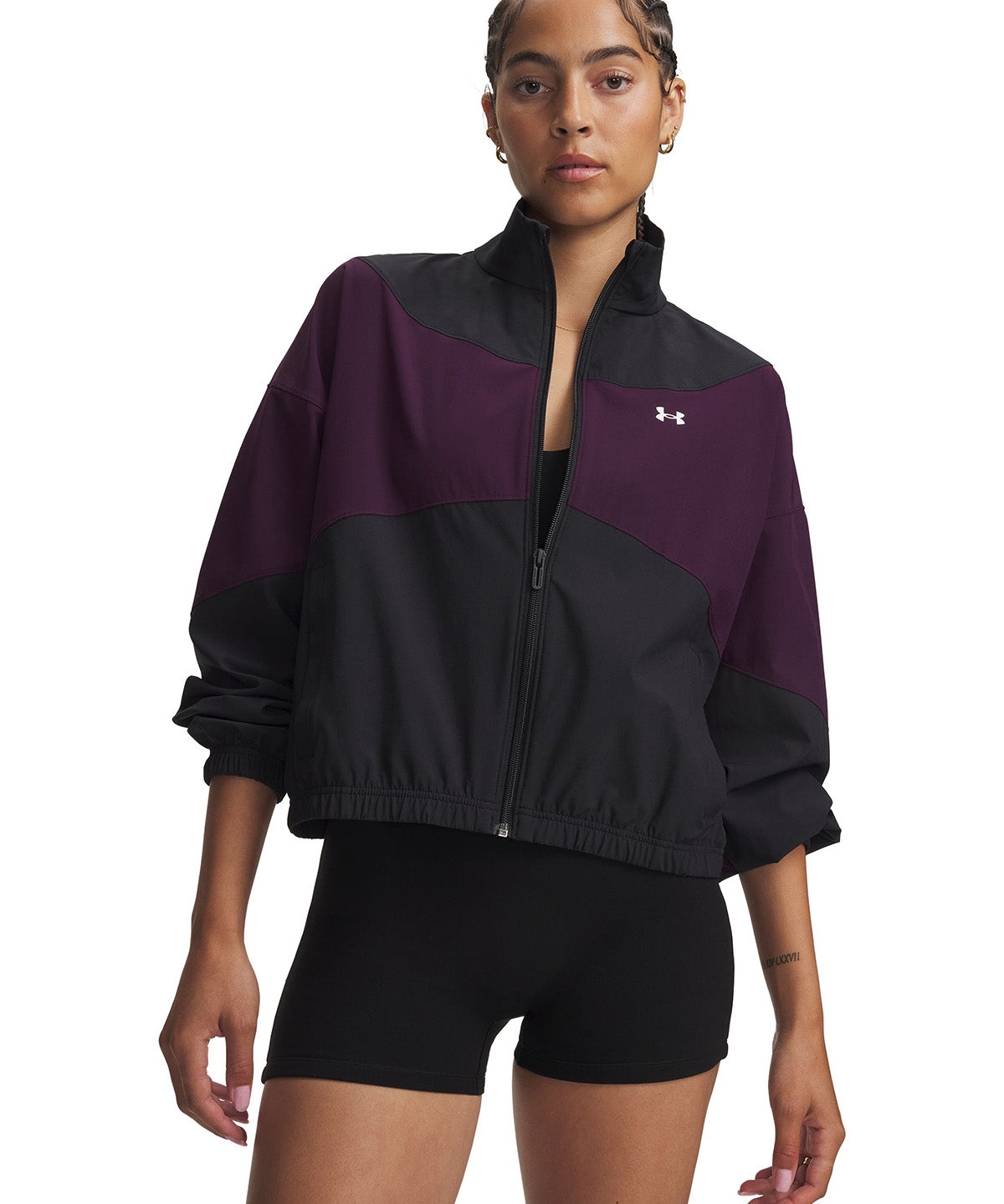 Chaqueta UA Rival Woven negra para mujer