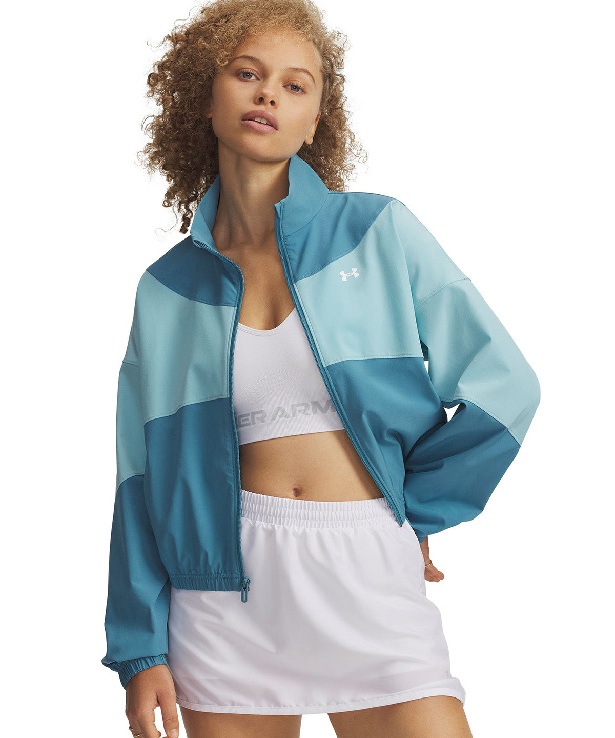 UA Rival Woven Chaqueta azul para mujer