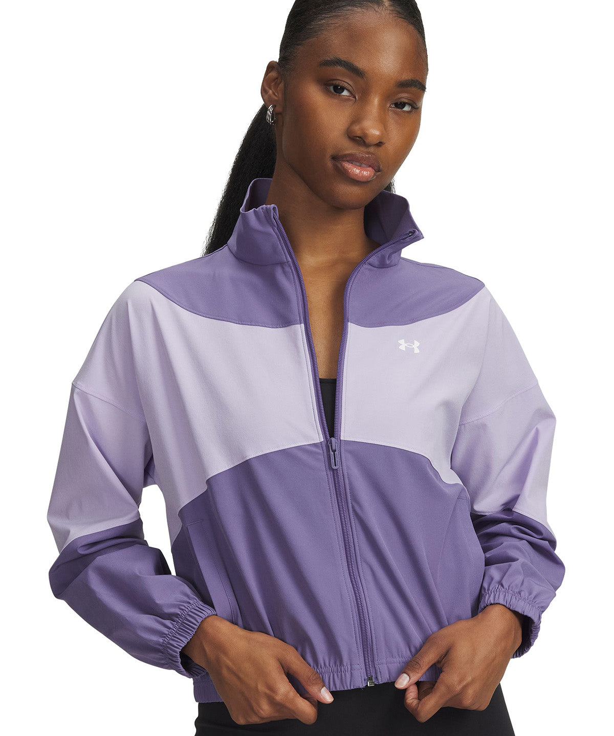 UA Rival Woven Chaqueta morado para mujer
