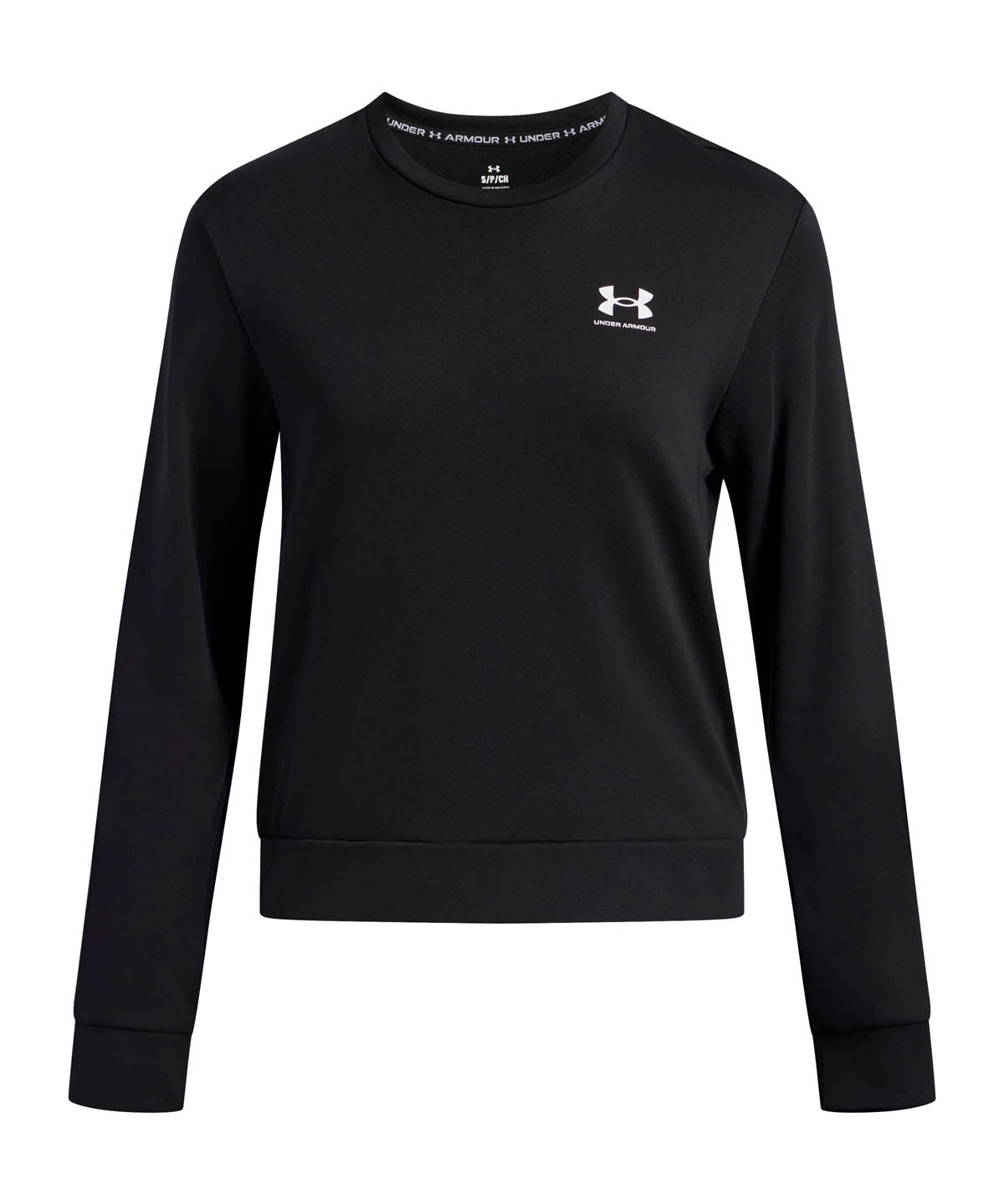 Polerón UA Rival Terry Crew negro para mujer