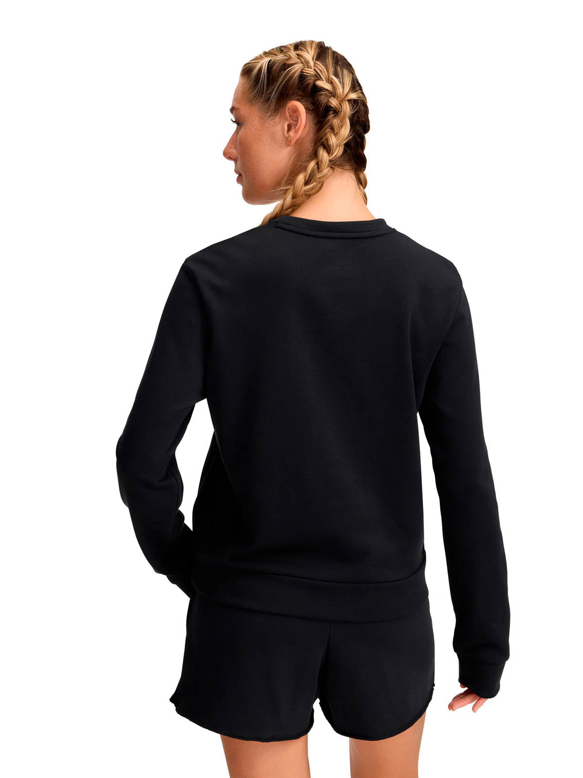 Polerón UA Rival Terry Crew negro para mujer