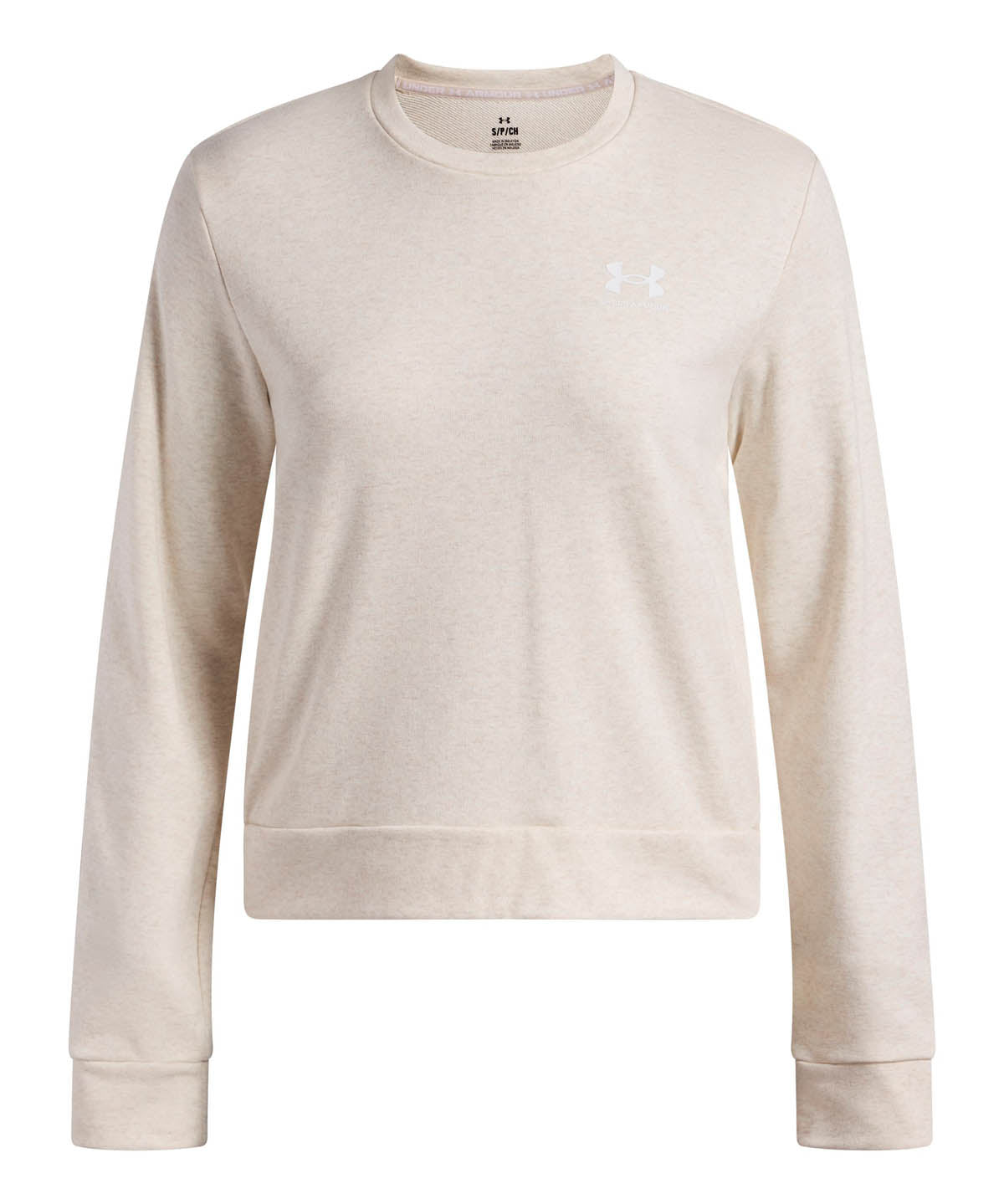 Poleron Lifestyle para mujer Rival Terry Crew café Under Armour