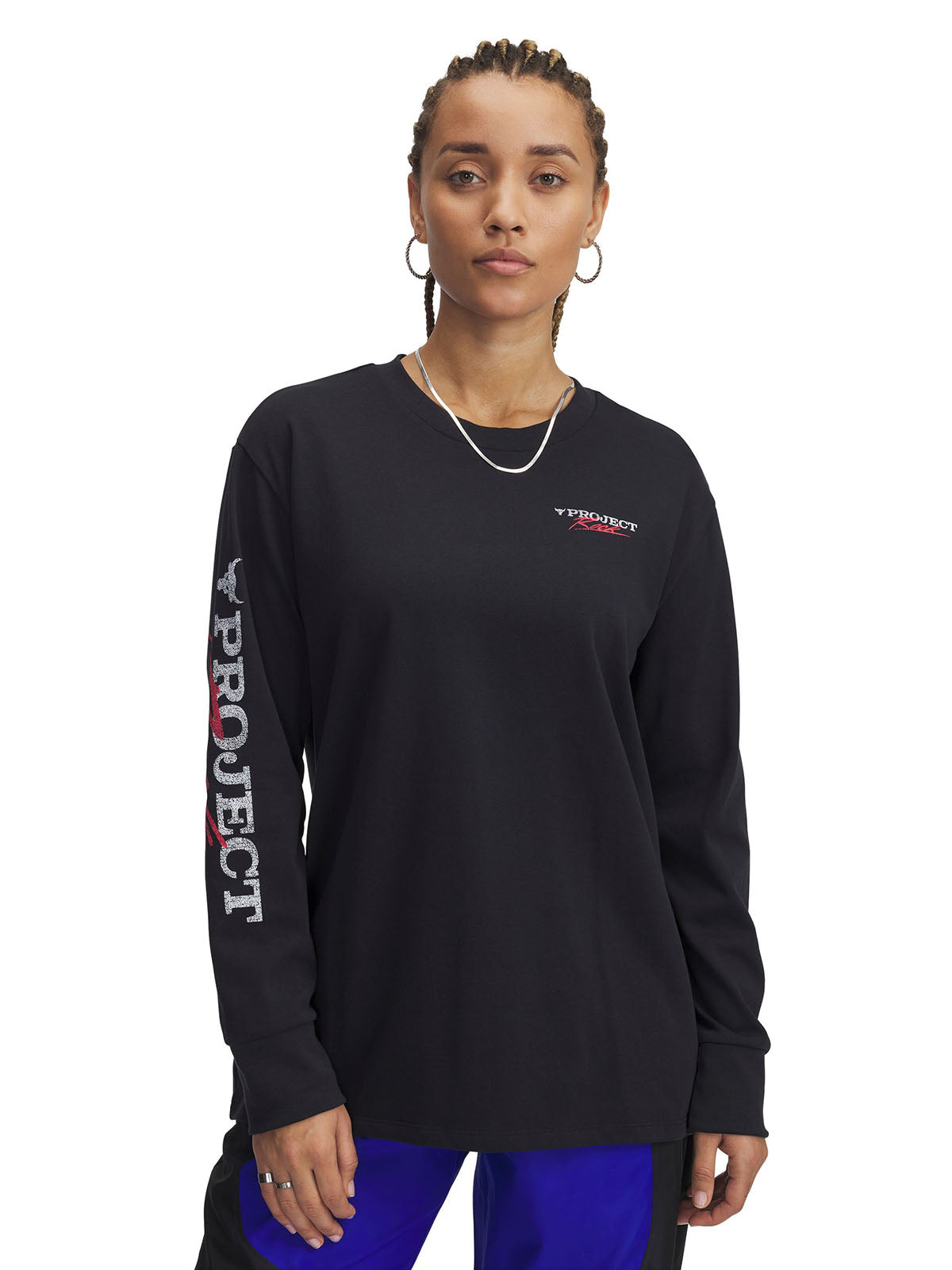 Polerón UA Project Rock Campus negro para mujer