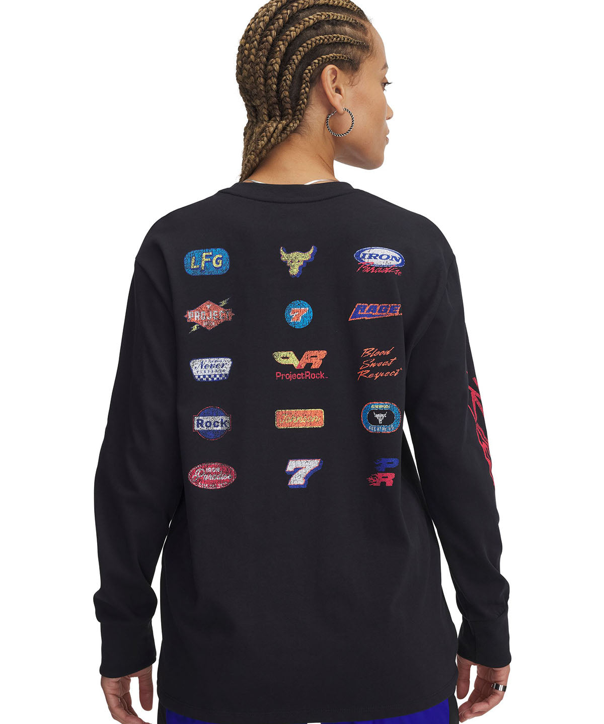 Polerón UA Project Rock Campus negro para mujer