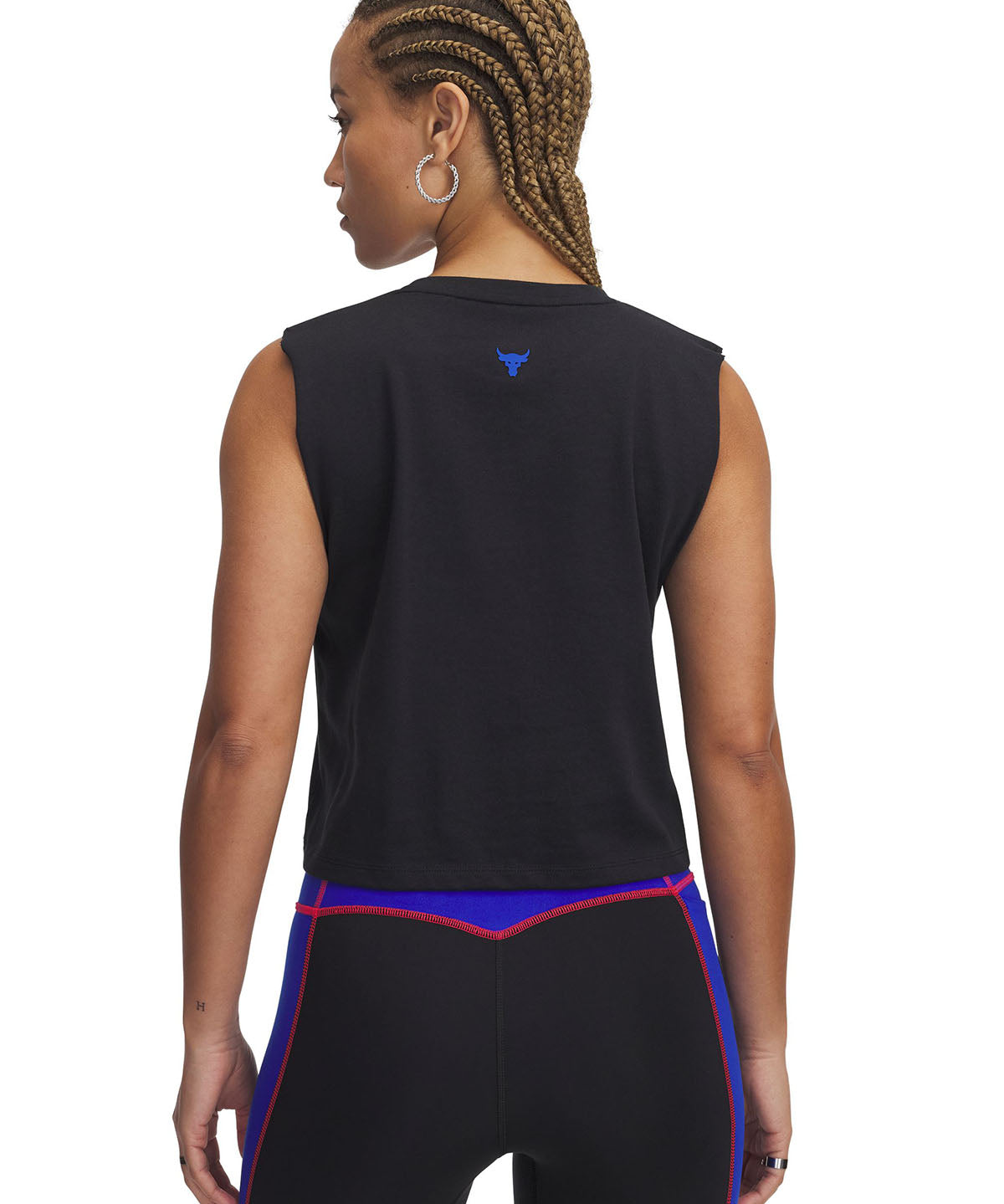 Polera sin mangas Project Rock negro para mujer Under Armour