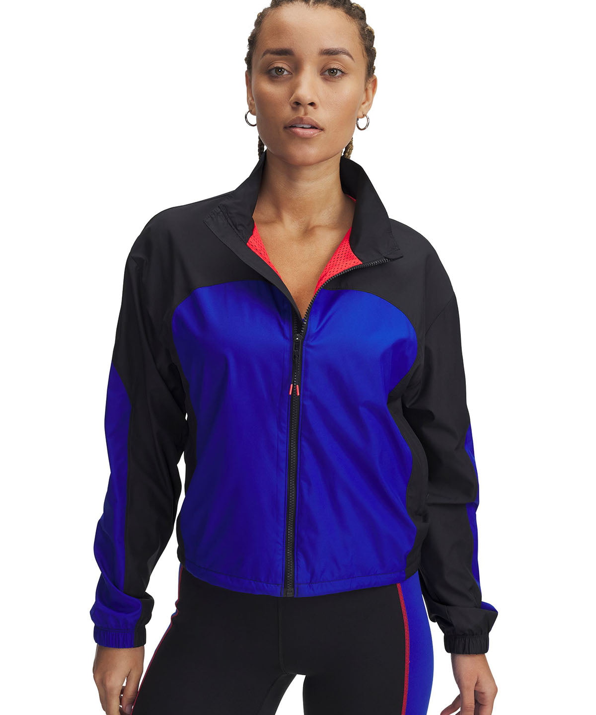 Parka sin mangas UA Project Rock negro para mujer