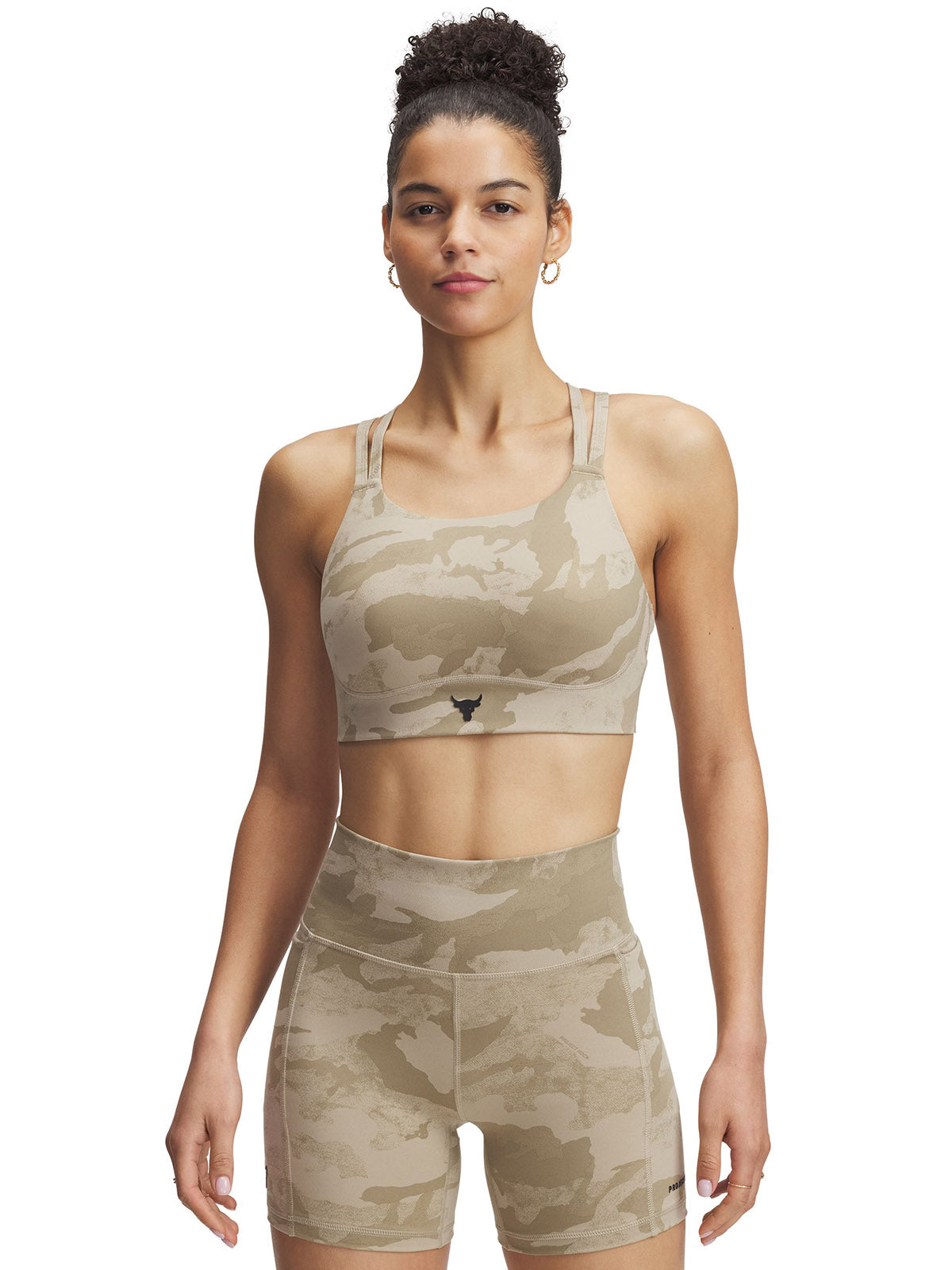 Bralette Project Rock café para mujer Under Armour