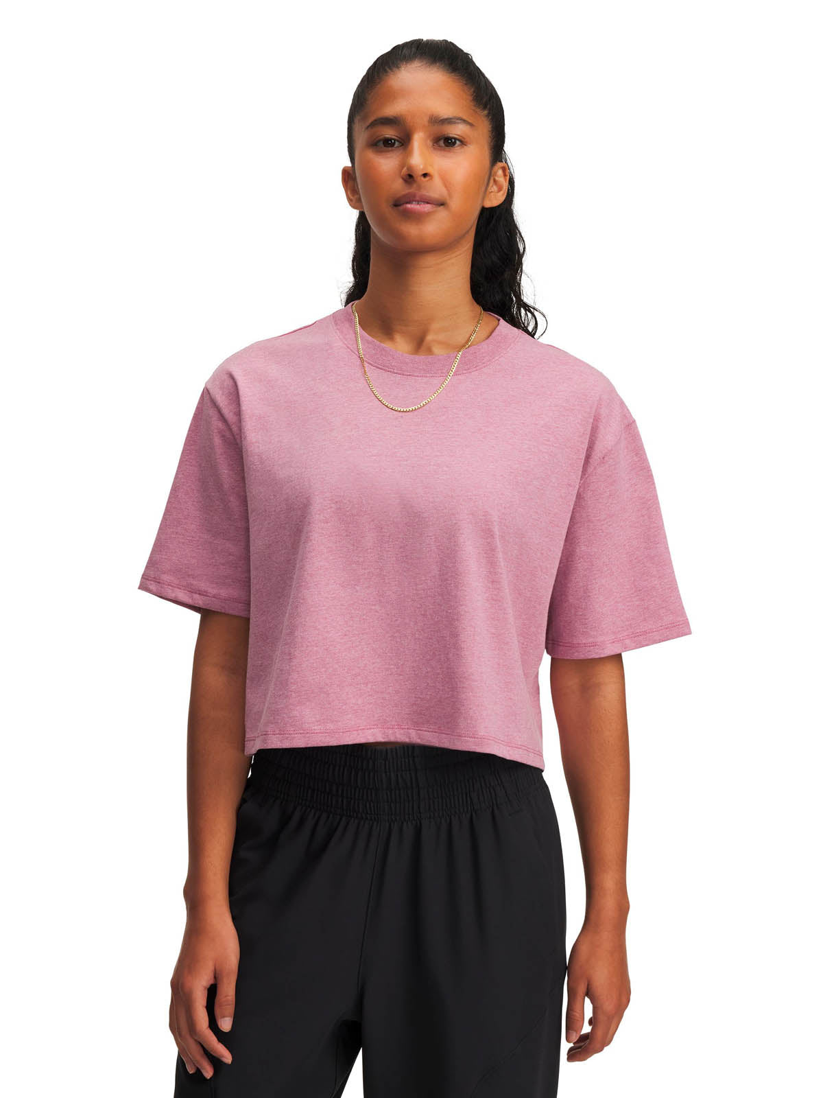 Polera manga corta Lifestyle para mujer Rival rosado Under Armour