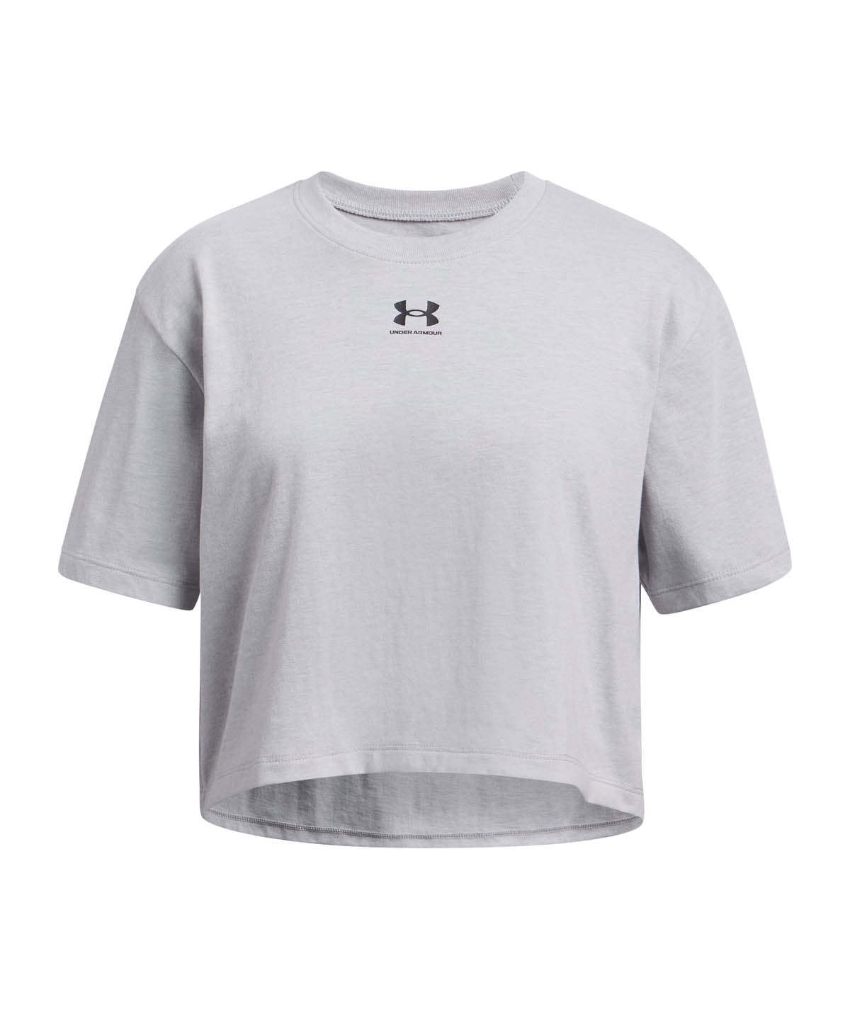 Polera manga corta Lifestyle para niña Rival gris Under Armour