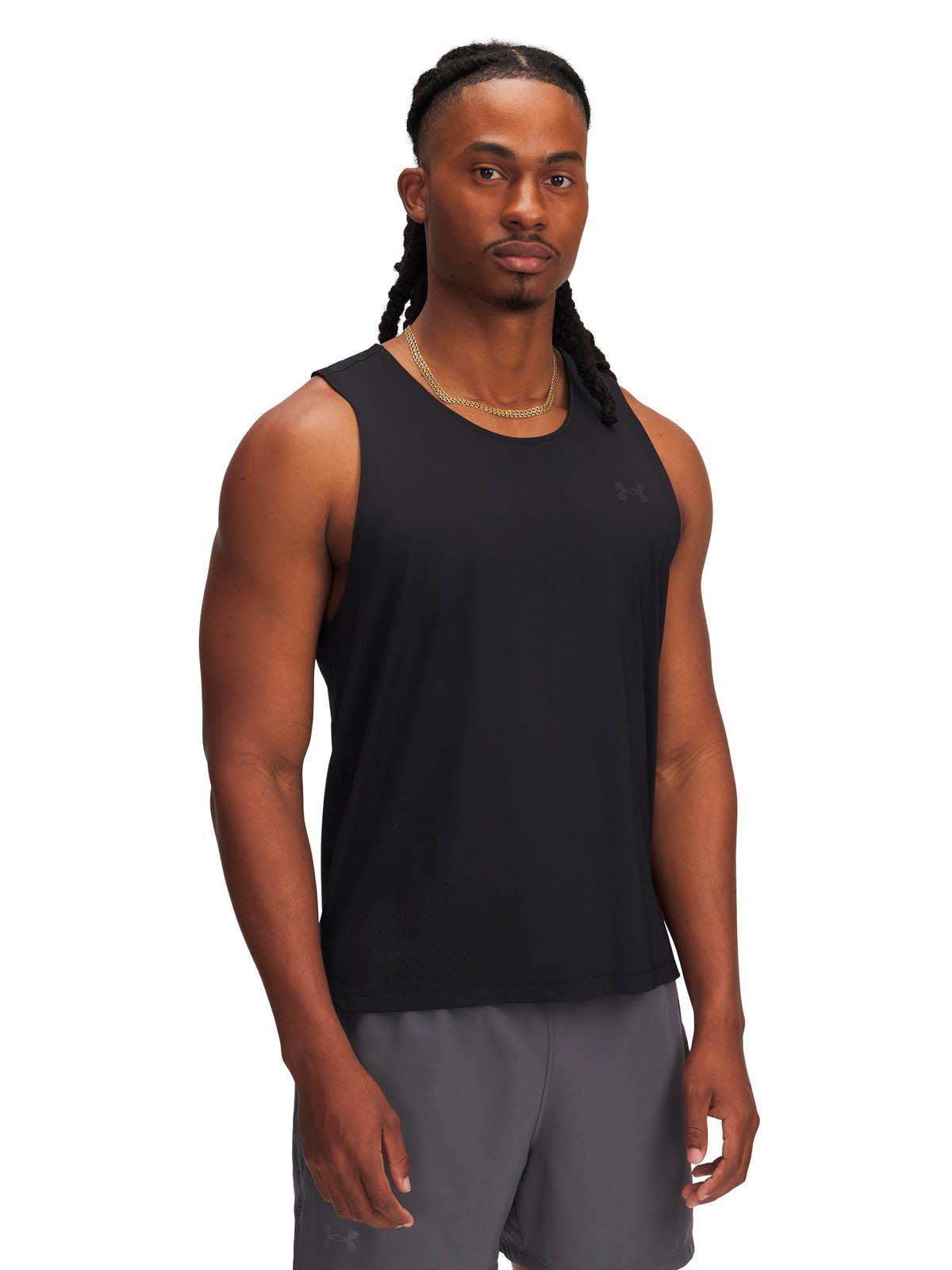 Polera Running para Hombre Launch Elite Singlet Negro Under Armour