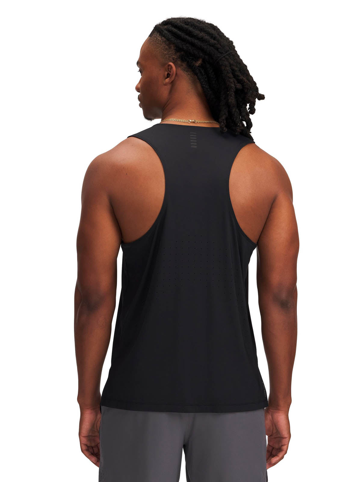 Polera Running para Hombre Launch Elite Singlet Negro Under Armour