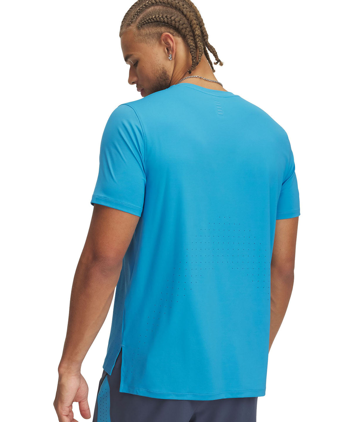 Polera manga corta UA Launch Elite azul para hombre