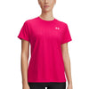 Polera manga corta Under Armour tech rib morado para mujer