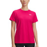 Polera manga corta Under Armour tech rib morado para mujer