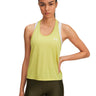 Polera sin mangas de entrenamiento para mujer Tech Swing amarillo Under Armour