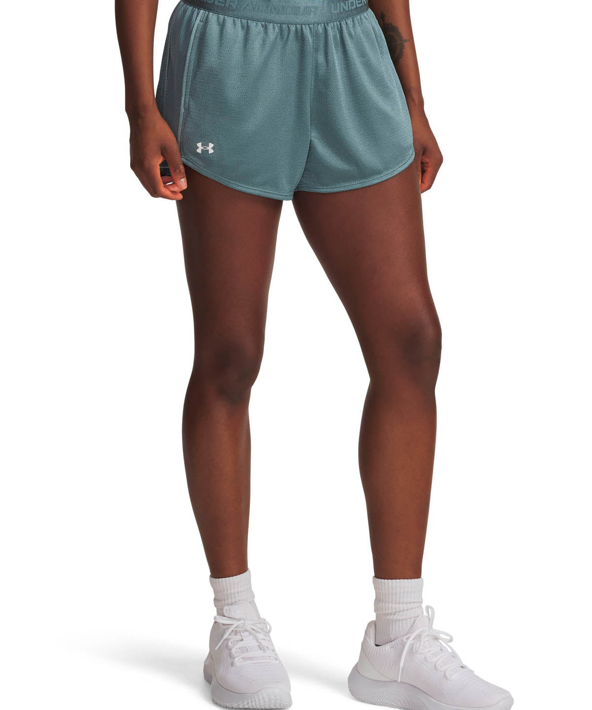 Short de entrenamiento para mujer Tech Play Up Shine Azul Under Armour