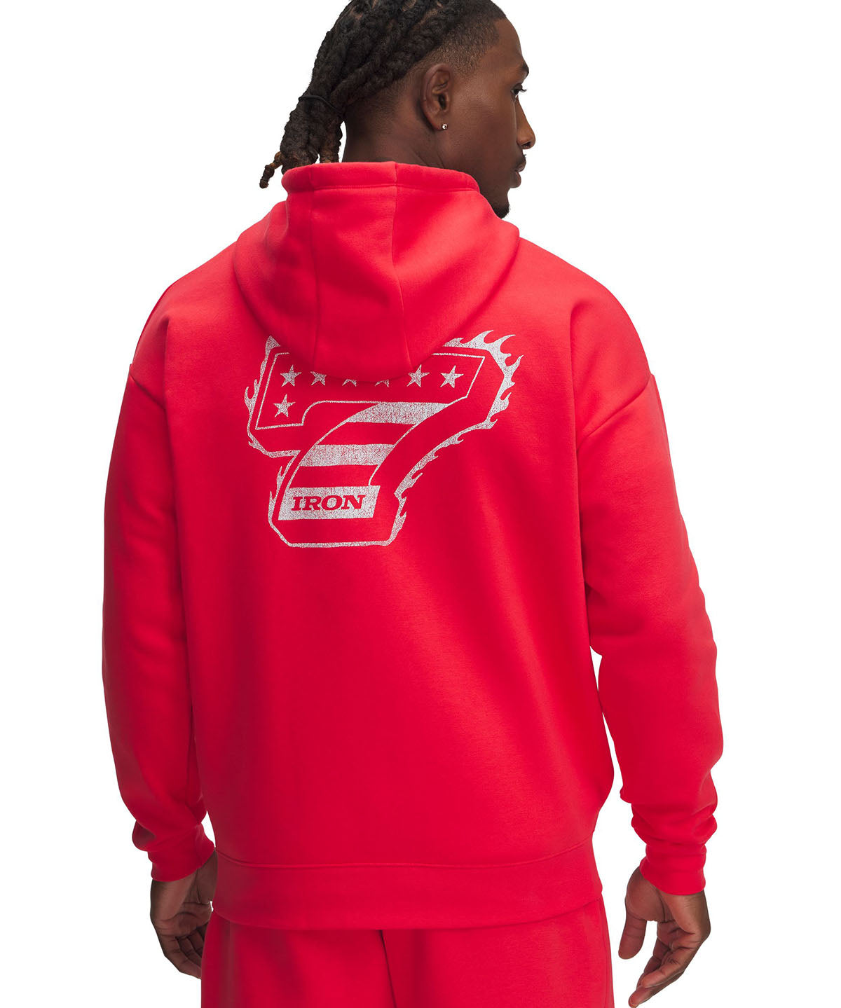 Polerón Project Rock Icon fleece con cierre rojo para hombre Under Armour