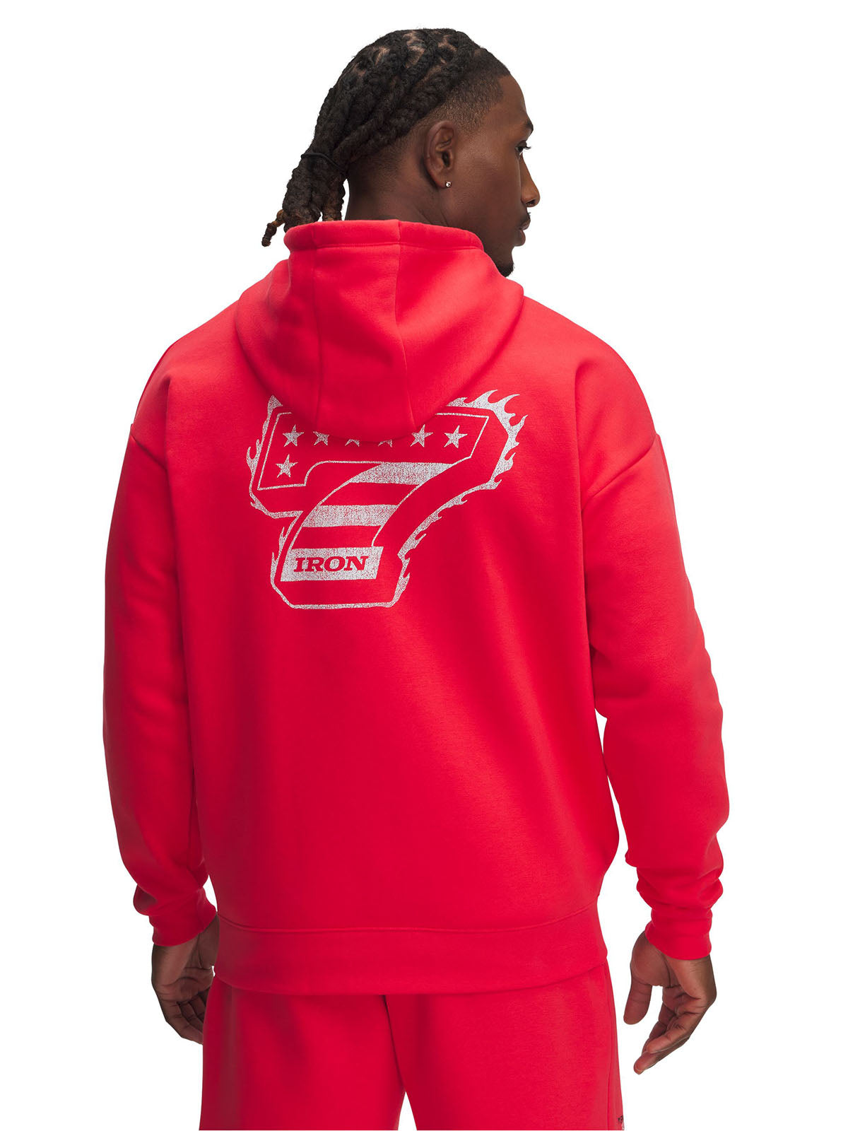 Polerón Project Rock Icon fleece con cierre rojo para hombre Under Armour