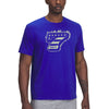 Polera manga corta Project Rock iron 7 azul para hombre Under Armour